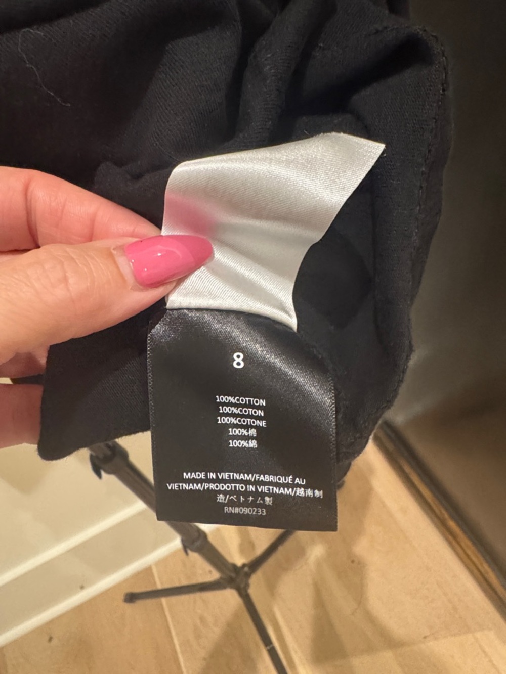 Fear of God Black 3/4 sleeve shirt with Gold Arch Logo - Picture 4 of 6